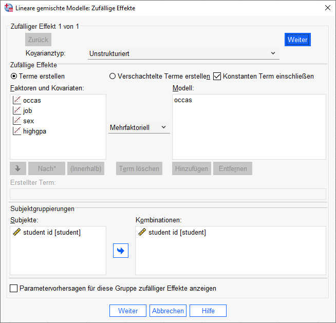 spss lmem 15